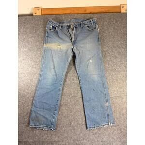 Vintage Dakota 70s Light Wash Cotton Cowboy Flare Jeans Size 36x27